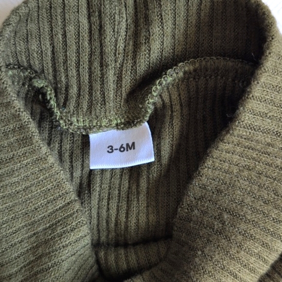 patpat olive green ribbed comfy joggers sweatpants 3-6 months baby boy - Picture 3 of 4